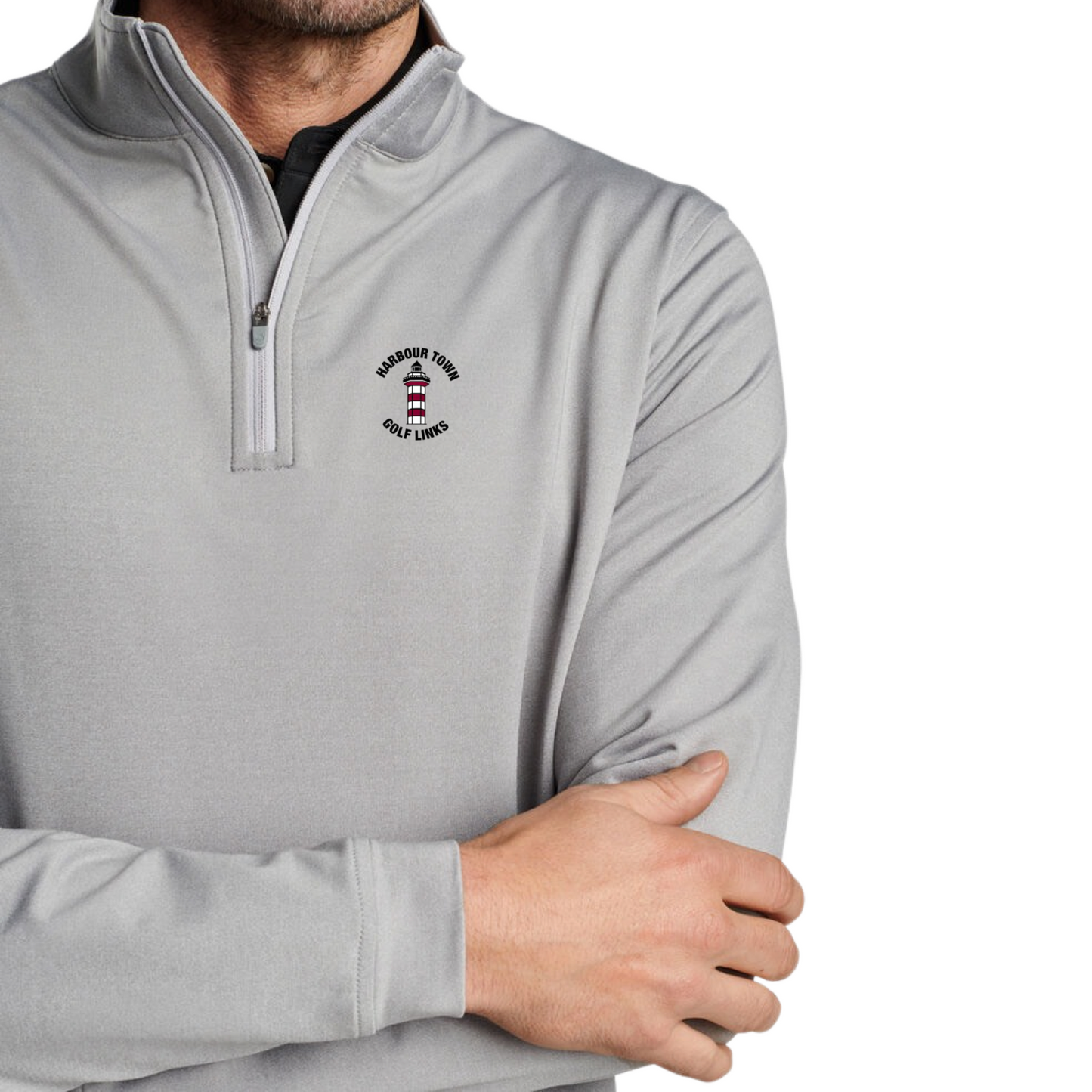 Peter Millar Men's Grey 1/4 Zip - Harbour Town Golf Links