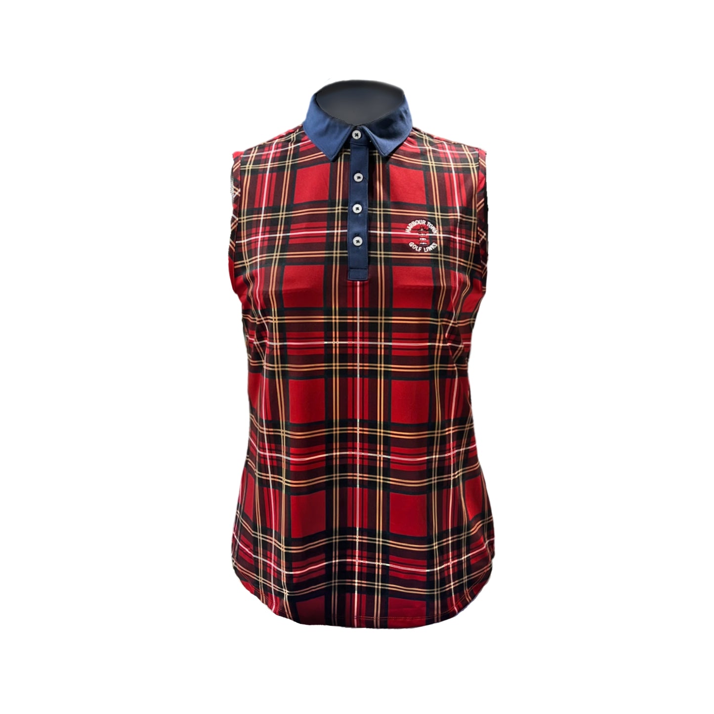 Divots Women's Harbour Town Plaid Polo