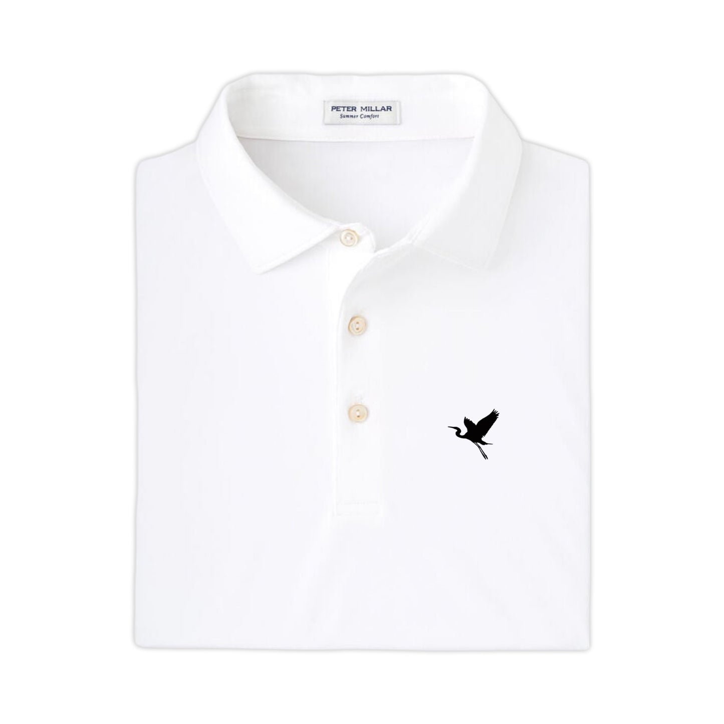Peter Millar Men's White Polo - Heron Point