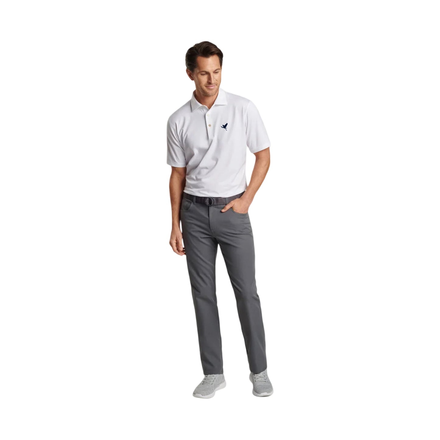 Peter Millar Men's White Polo - Heron Point