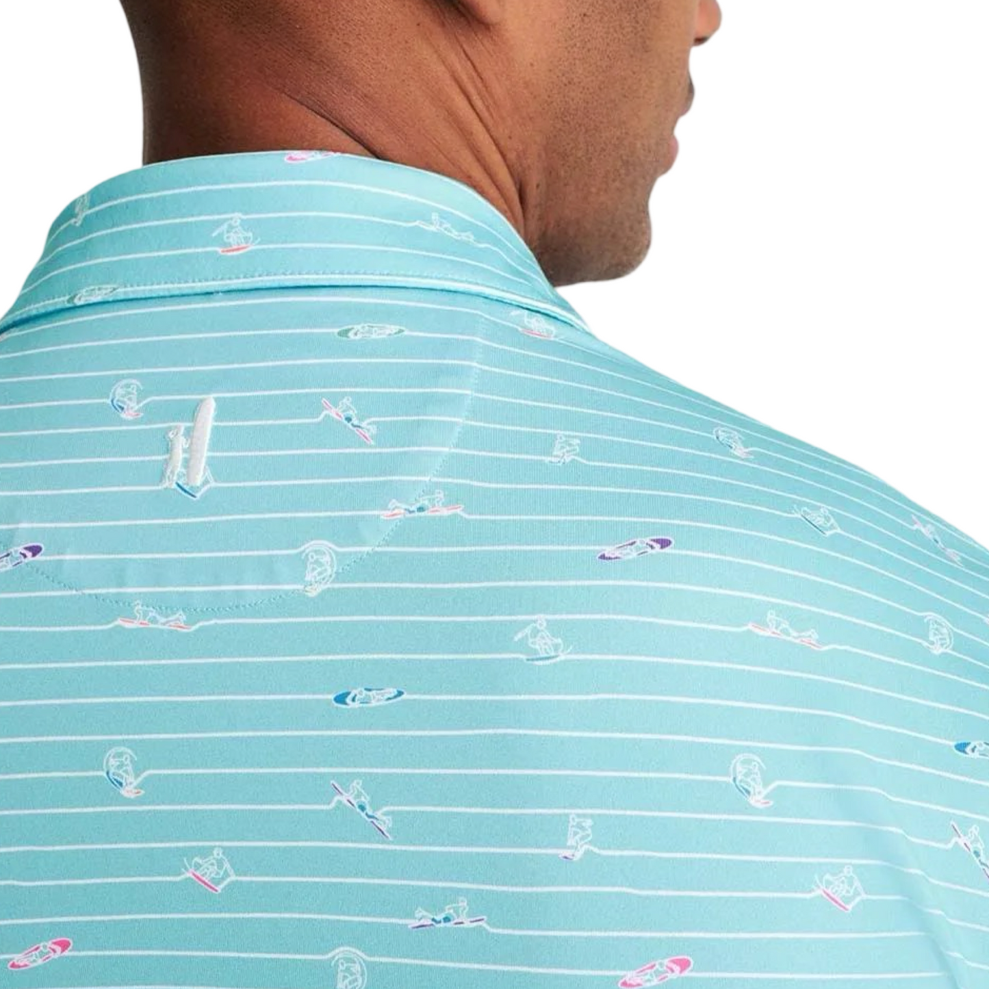 Johnnie O Men's Sky Surfer Printed Performance Polo - Lighthouse