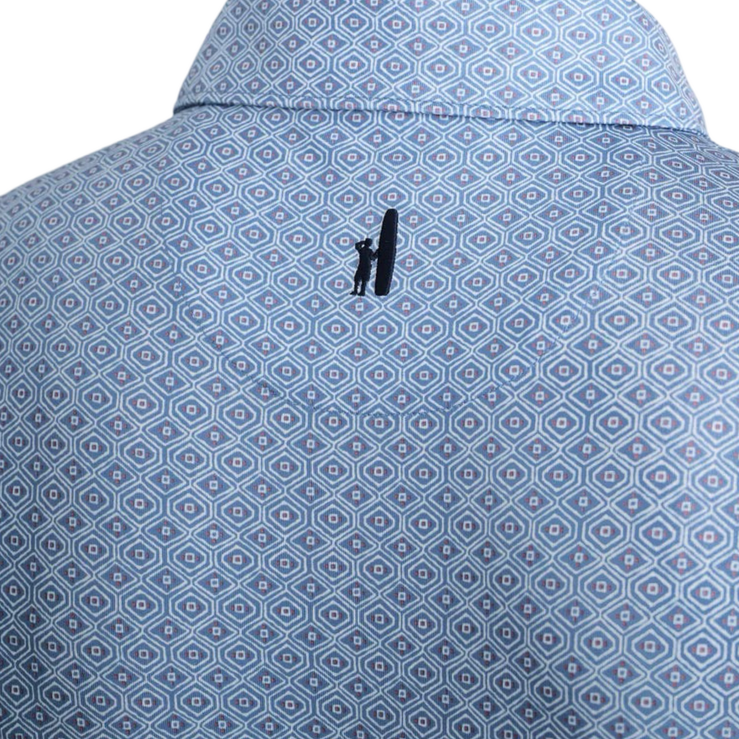 Johnnie O Men's Printed Periwinkle Performance Polo - Lighthouse