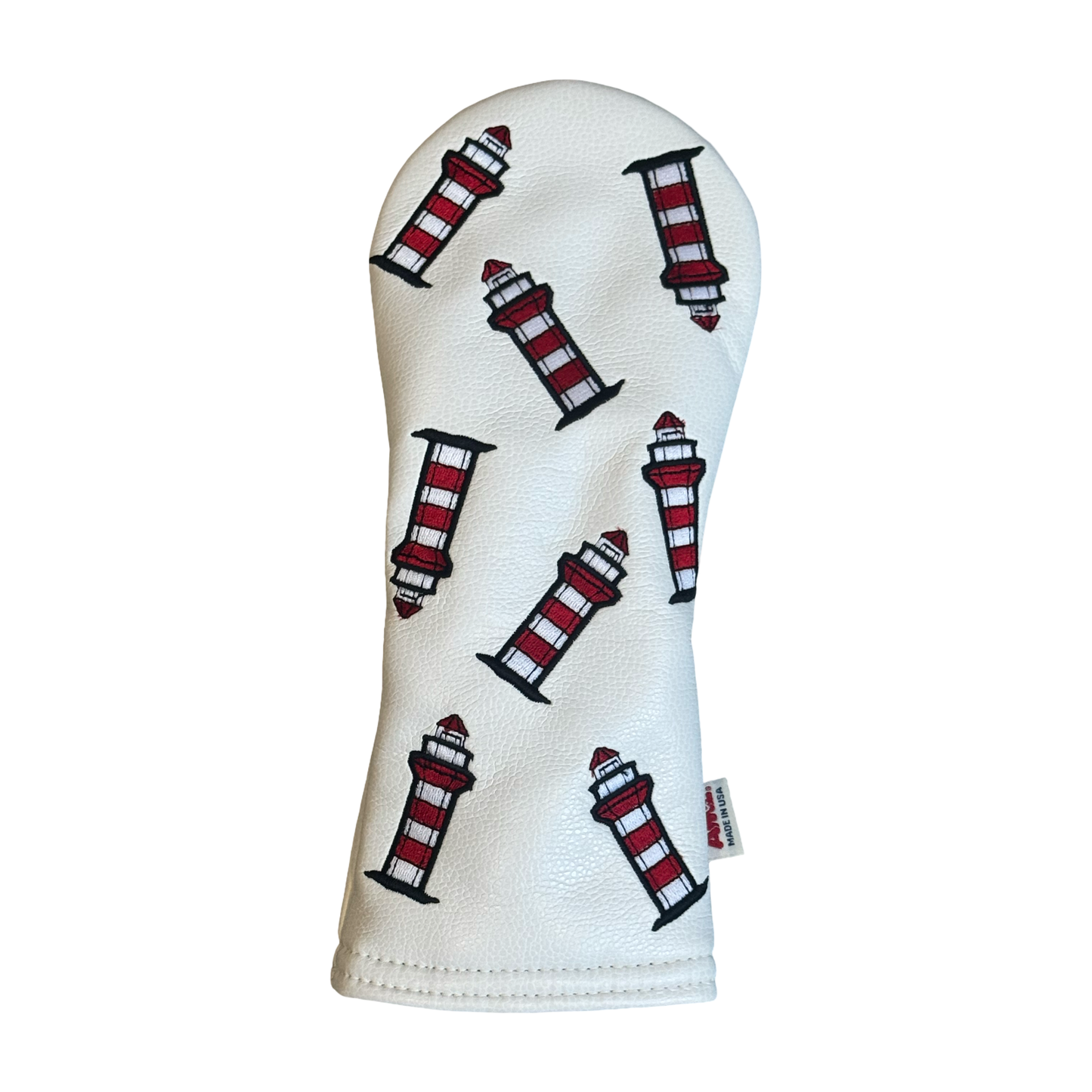 AM&E Leather Multi Lighthouse Driver Cover - White