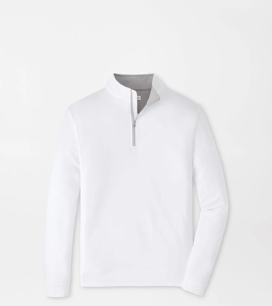 Peter Millar Men's White 1/4 Zip - Lighthouse