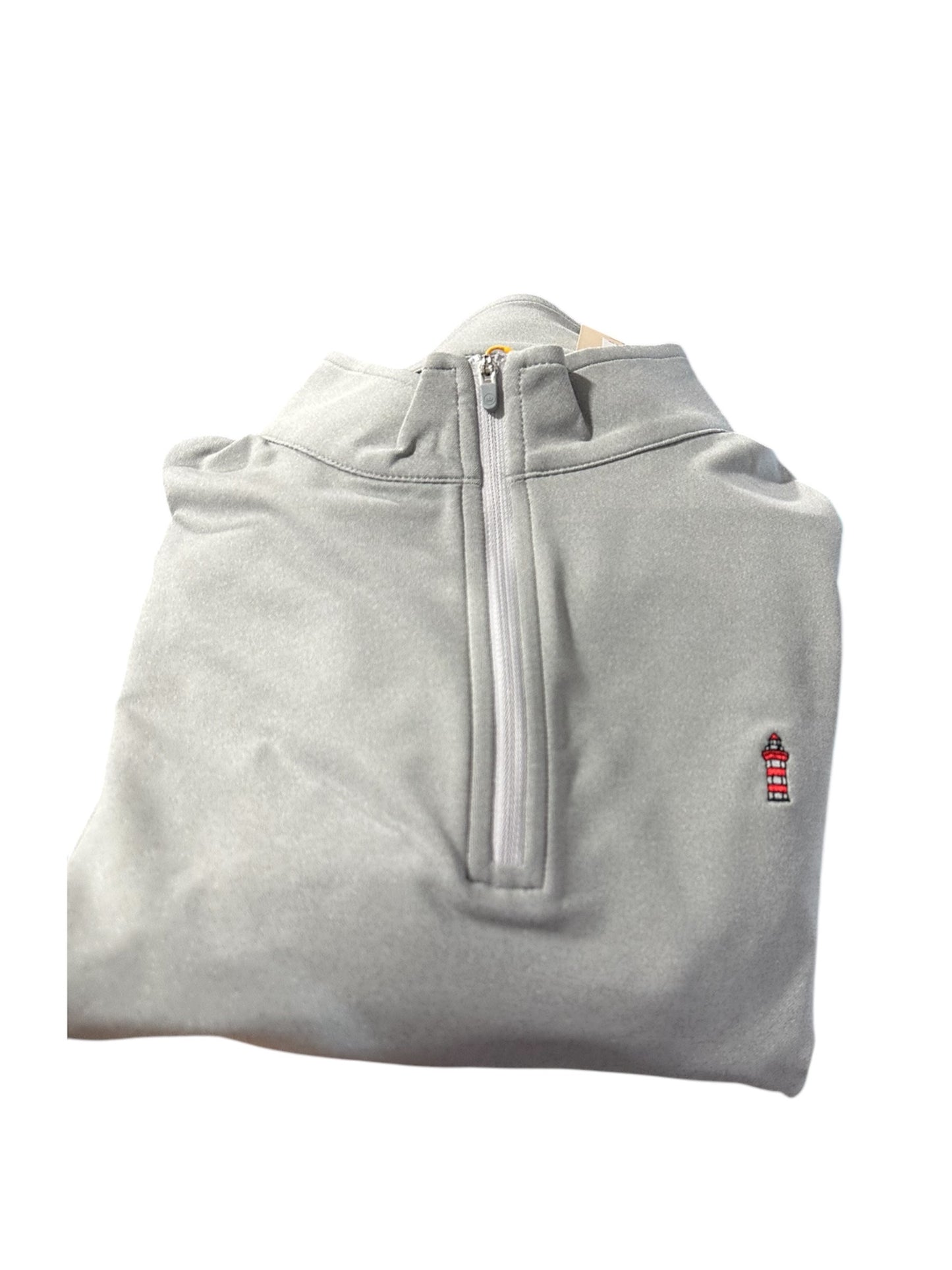 Peter Millar Melange Lighthouse Performance 1/4 Zip - Gale Grey
