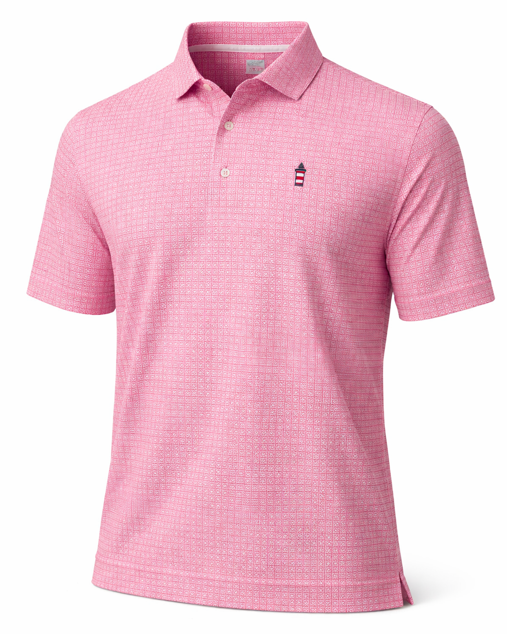 Fairways & Greene Redwood Bixby Print Polo - Lighthouse