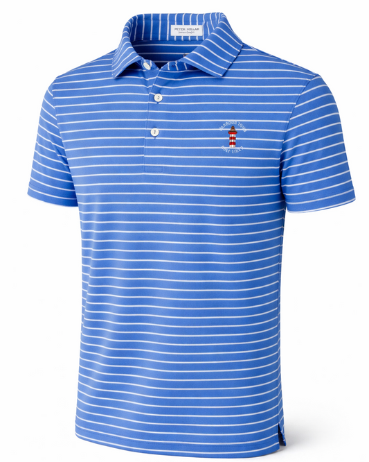 Peter Millar Men Jersey Polo - Mako Blue