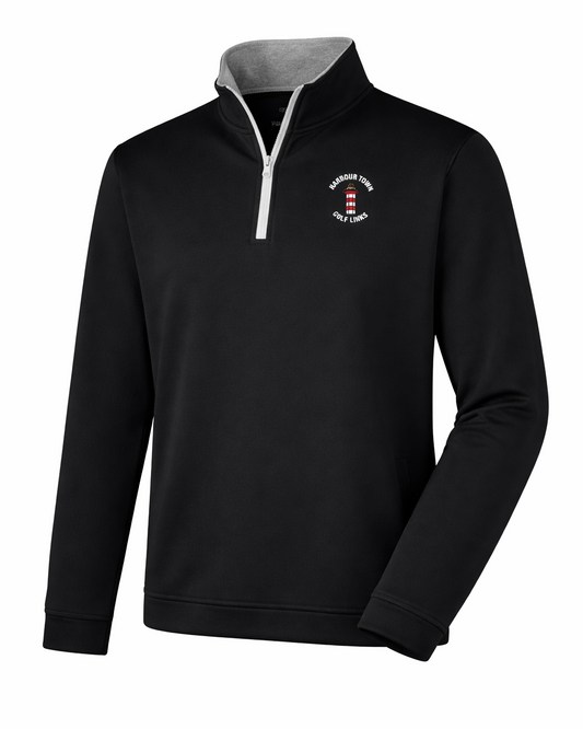 Peter Millar Men's Black 1/4 Zip - Harbour Town Golf Links