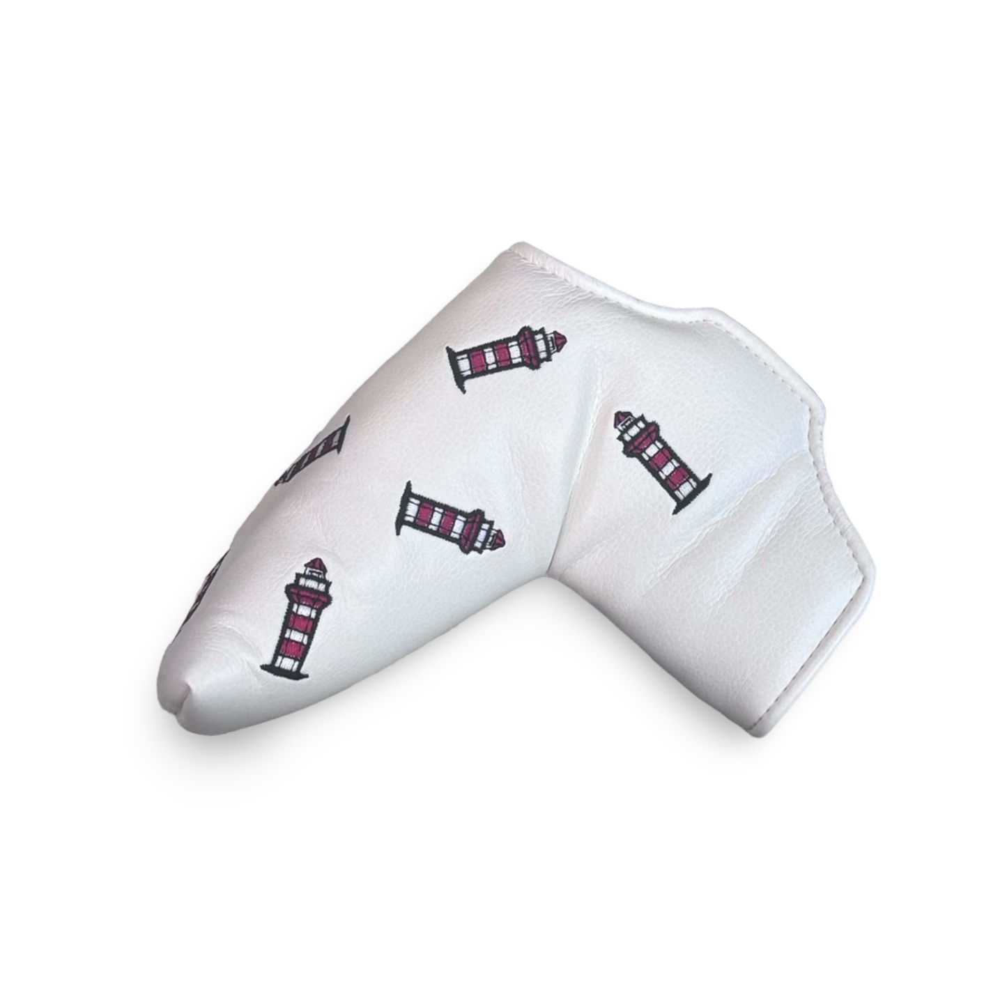 AM&E Blade Putter Cover  Multi Lighthouse - White