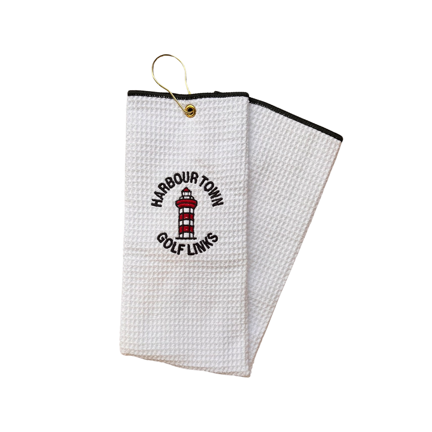 Divots WHT Waffle TriFold Towel