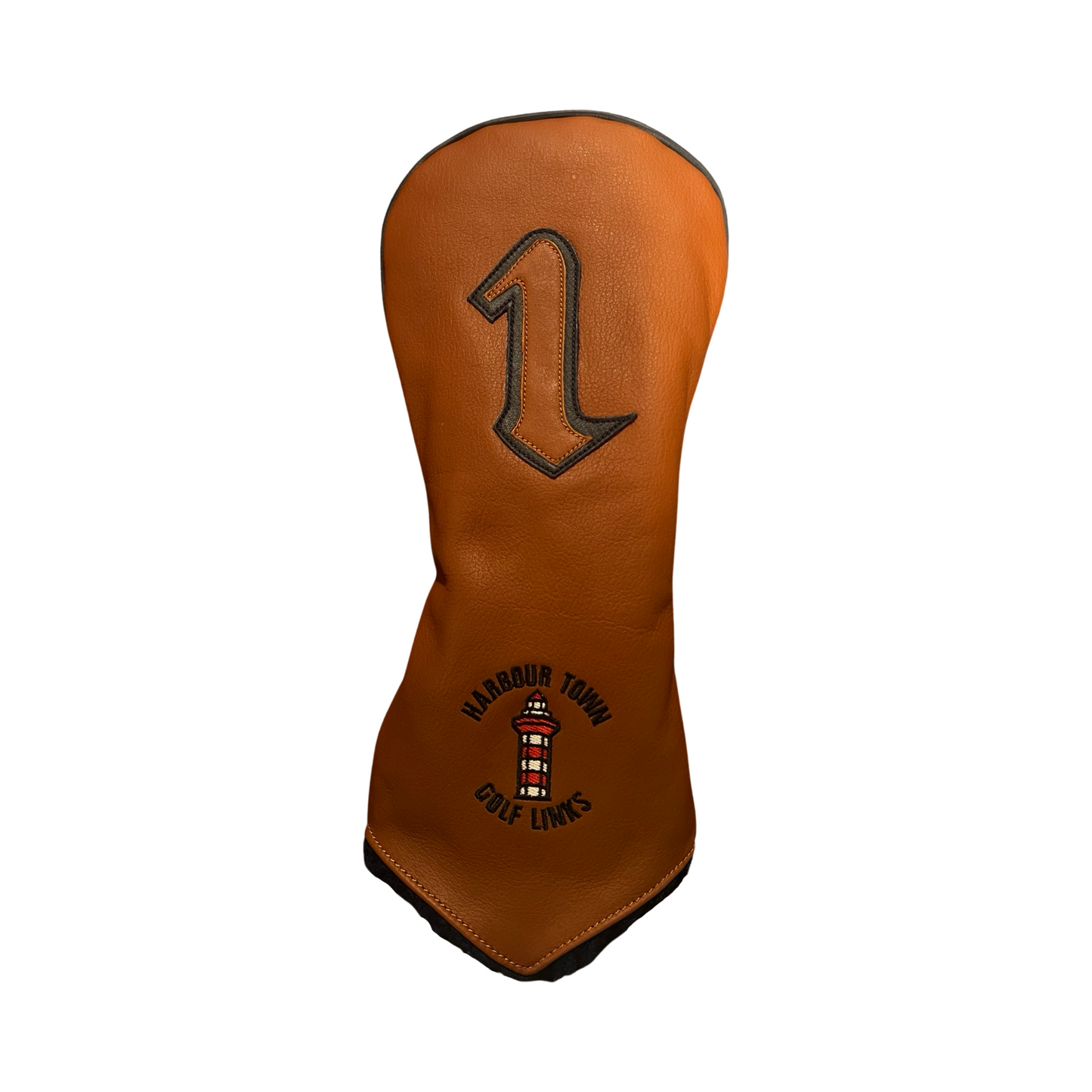 The Links and Kings Leather Driver Cover - Cognac
