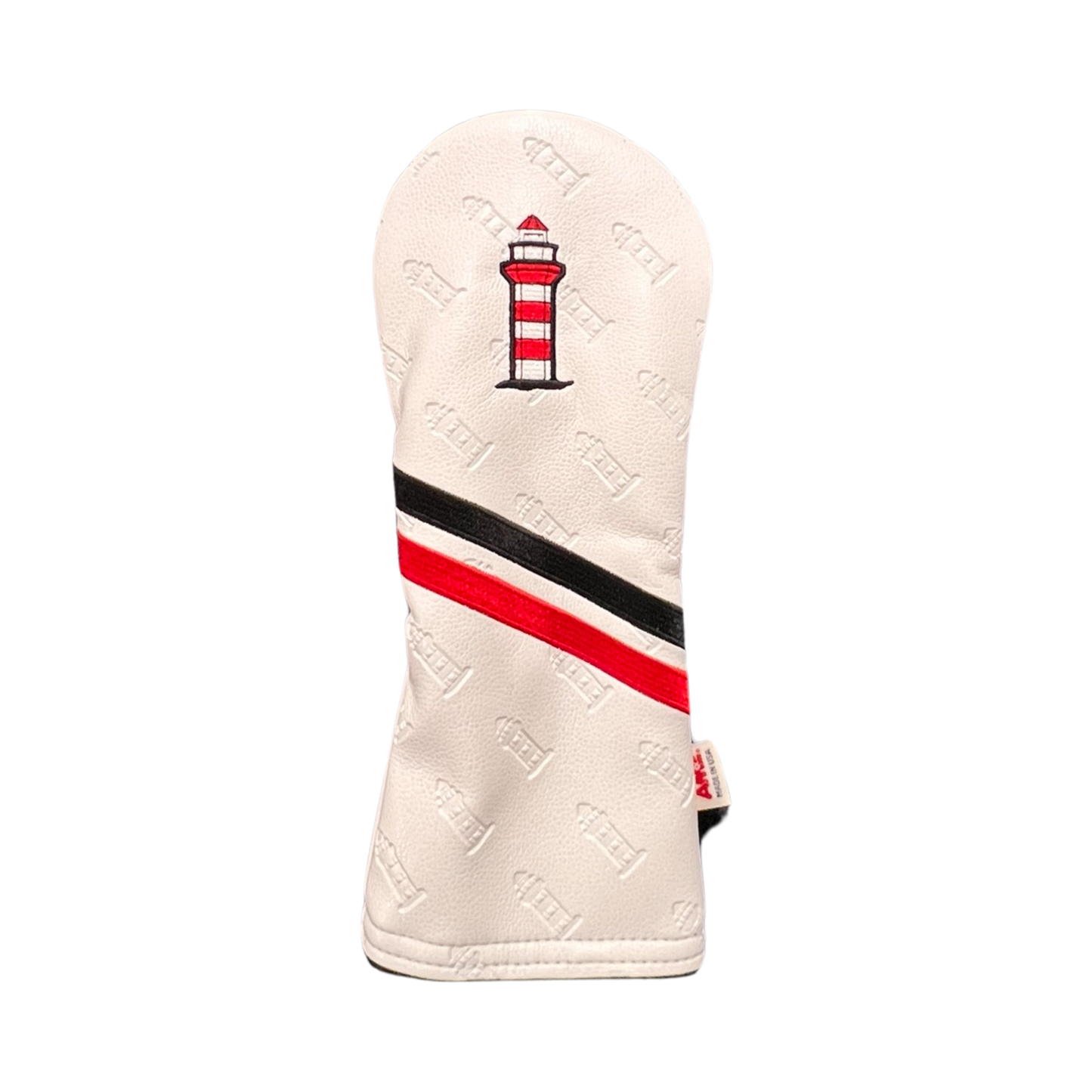 AM&E Leather Lighthouse Stripe Hybrid Cover - White