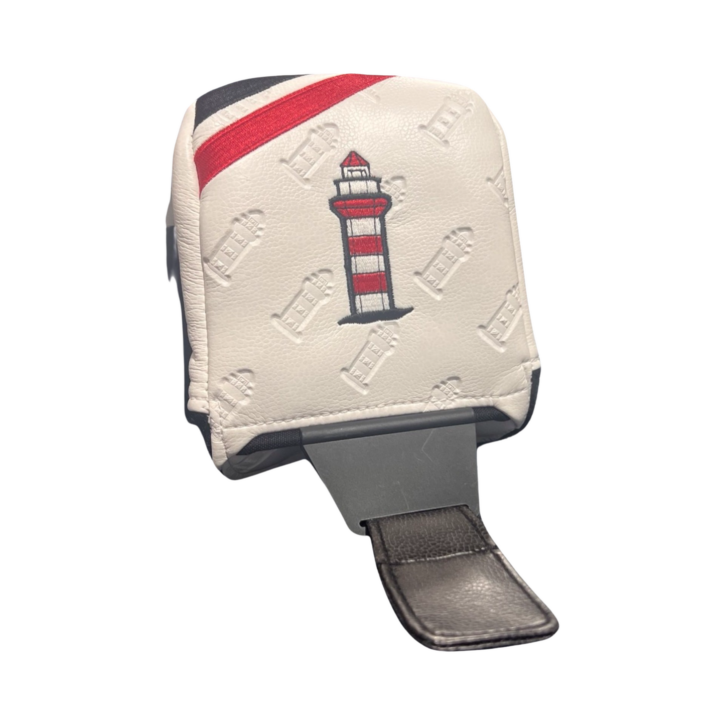 AM&E Leather Mallet Putter Cover - White