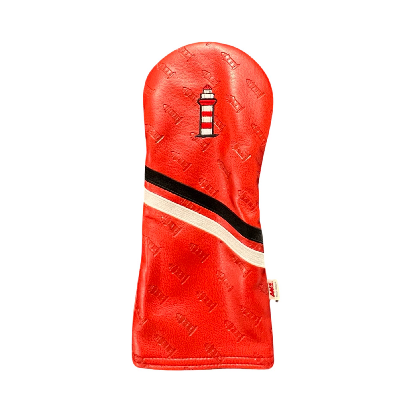 AM&E Leather Stripe Fairway Cover - Red