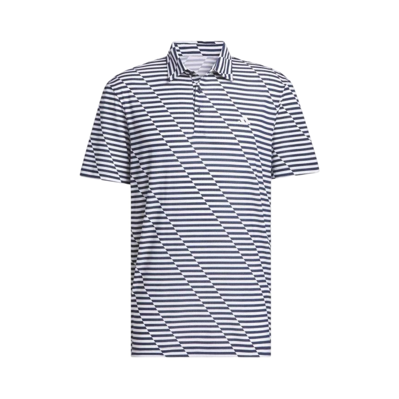 Adidas Navy & White Stripe Men's Mesh Polo Harbour Town Sleeve The