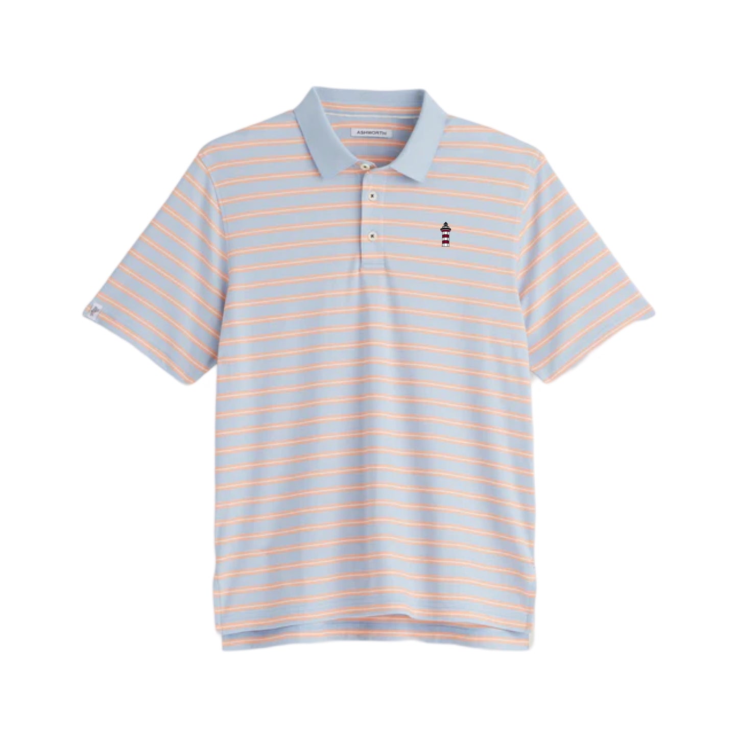 Ashworth Framed Lighthouse Striped Polo - Orange/White