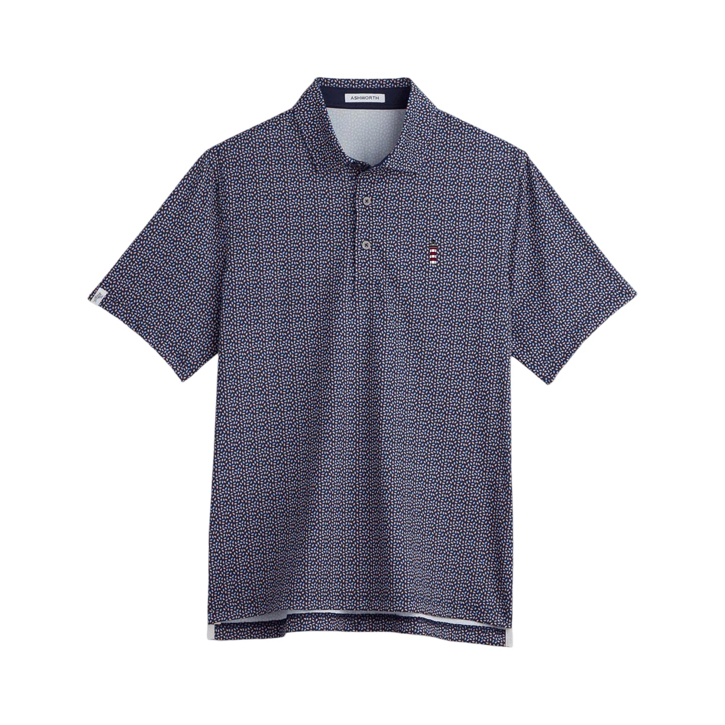 Ashworth Blue Leaf Lighthouse Polo - Navy