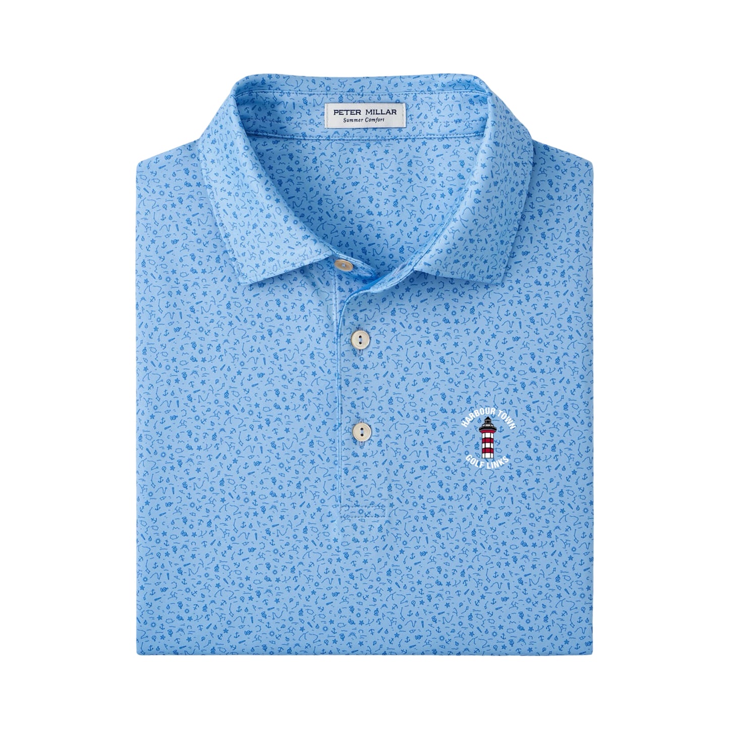 Peter Millar Men Navigation Polo - Cottage Blue