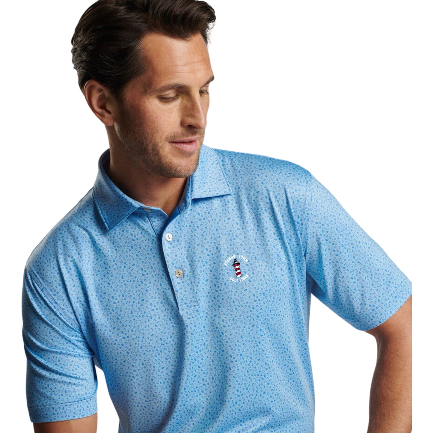 Peter Millar Men Navigation Polo - Cottage Blue