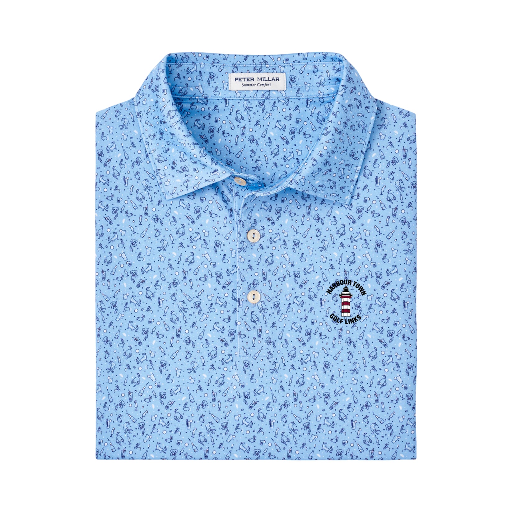 Peter Millar Seeing Double Performance Boxers - Cottage Blue main image 1