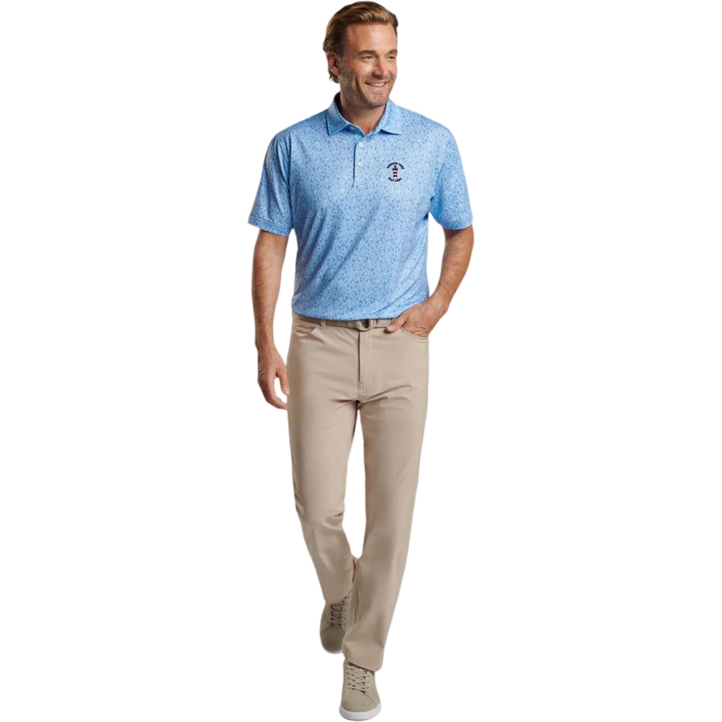 Peter Millar Men Hair of the Dog Performance Polo - Cottage Blue