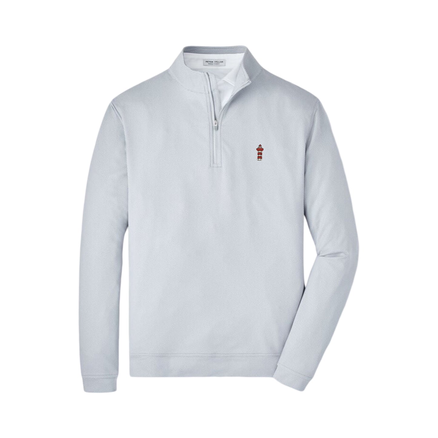 Peter Millar Melange Lighthouse Performance 1/4 Zip - Gale Grey