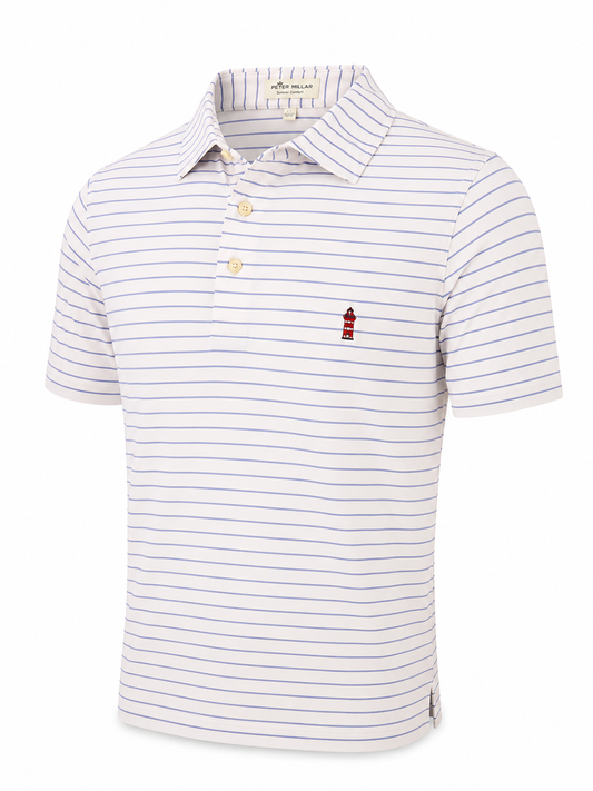 PETER MILLAR dunnes Crown sport stripe pink/blue/white polo