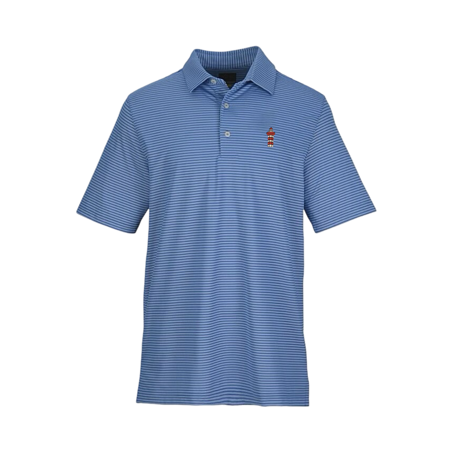 Peter Millar Men Icon Stripe Performance Polo - Navy and Blue