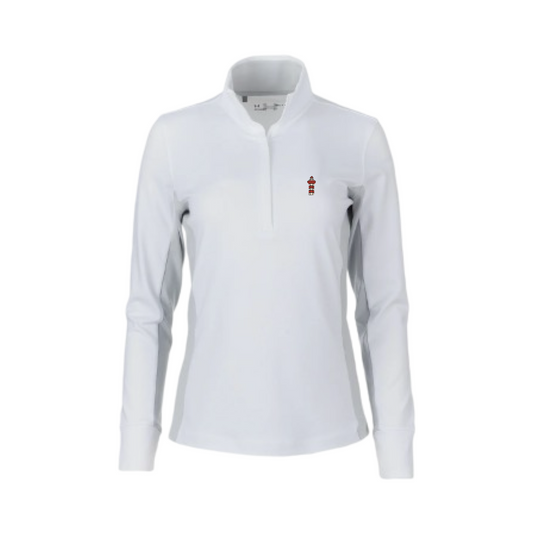 Women's Under Armor Lighthouse 1/4 Zip - White & Grey