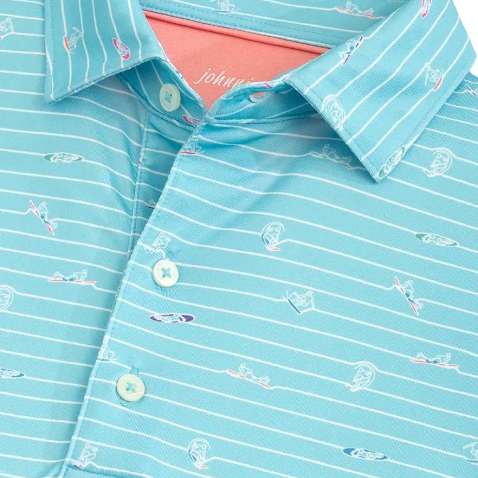 Johnnie O Men's Sky Surfer Printed Performance Polo - Lighthouse Johnnie O Men's Sky Surfer Printed Performance Polo - Lighthouse