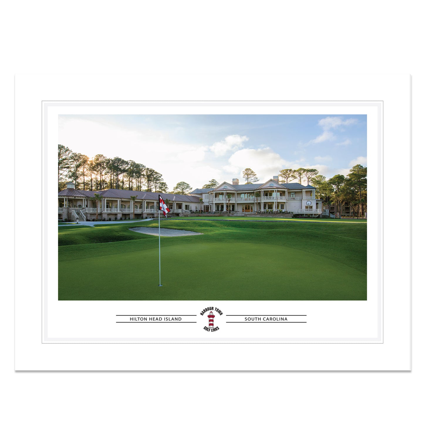 Harbour Town Clubhouse by day 12x16 Print